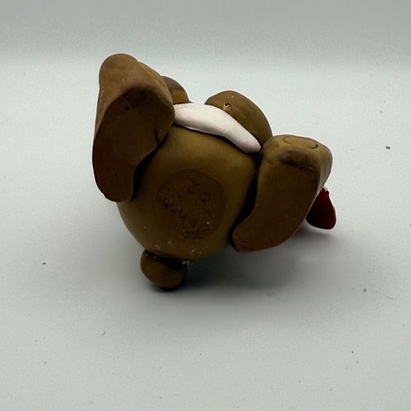 Patriotic Polymer Clay Teddy Bear Ornament with American Flag and Star Bow Tie - Picture 4 of 4